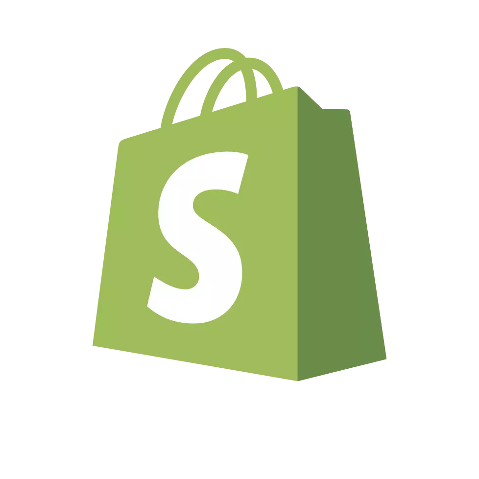 shopify logo af en indkøbspose